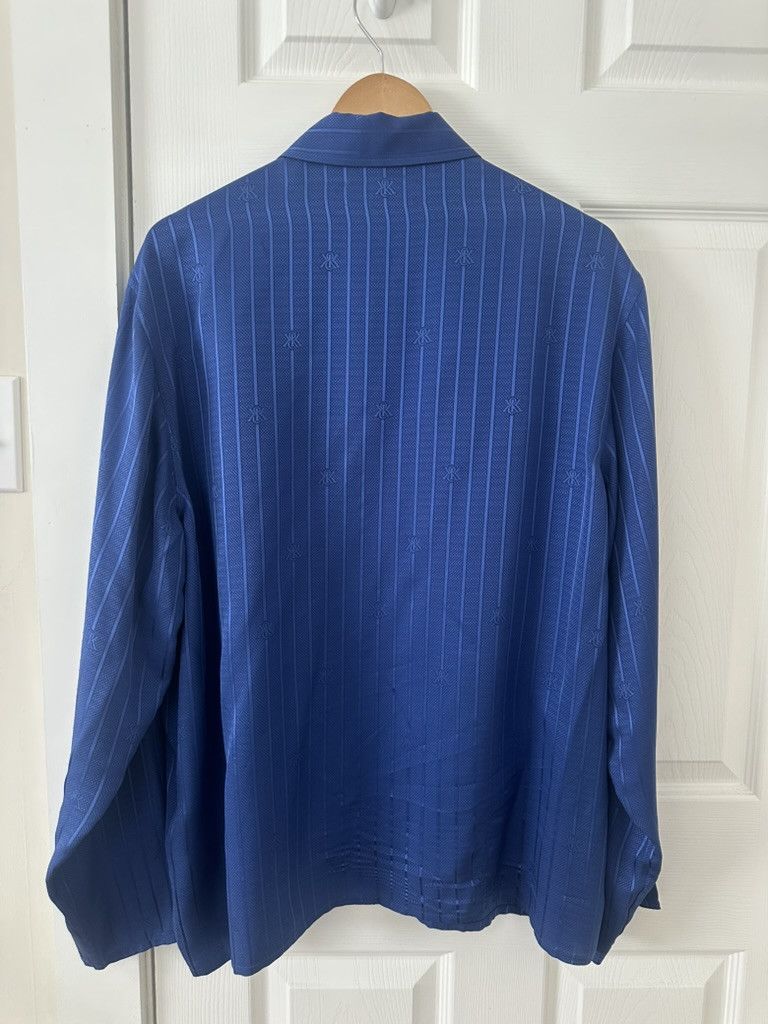 Kith Kith Crest Logo Boxy Collared Silk Overshirt - Bow Blue Size US XL / EU 56 / 4 - 12 Thumbnail