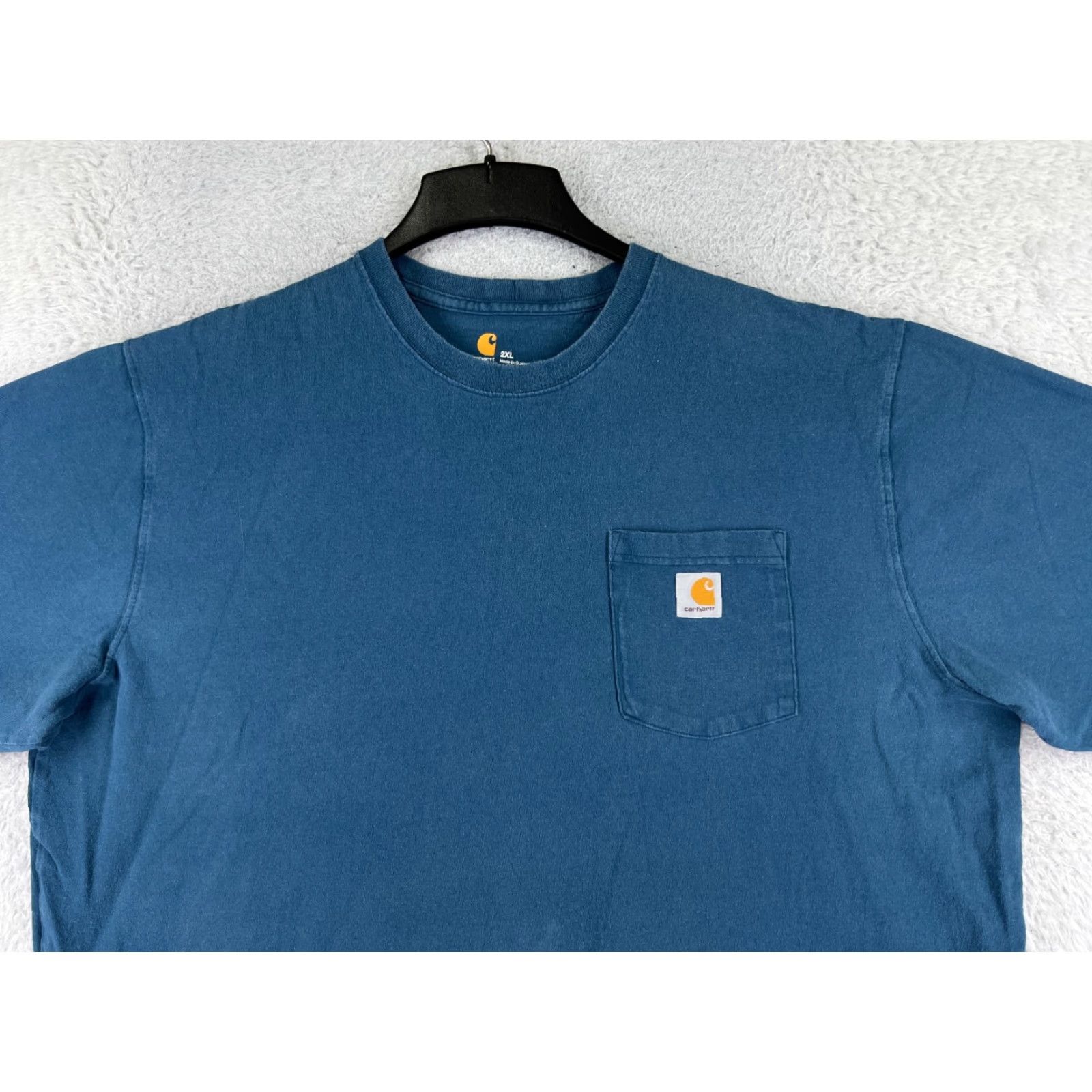 Carhartt Carhartt Mens T-Shirt 2XL Blue 100% Cotton Short Sleeve Crew Neck Pocket Jersey Logo Size US XXL / EU 58 / 5 - 4 Thumbnail