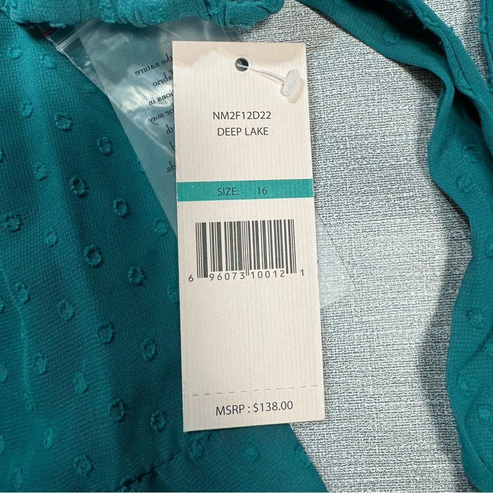 Nanette Lepore NWT New $138 Nanette Lepore Deep Lake Teal Tiered Skirt Shi Size XXL / US 16-18 / IT 52-54 - 8 Thumbnail