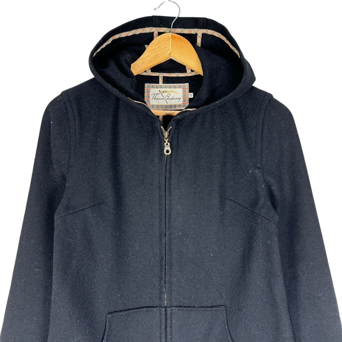 Burberry ❄️THOMAS BURBERRY HOODIE WOOL JACKET Size M / US 6-8 / IT 42-44 - 3 Thumbnail