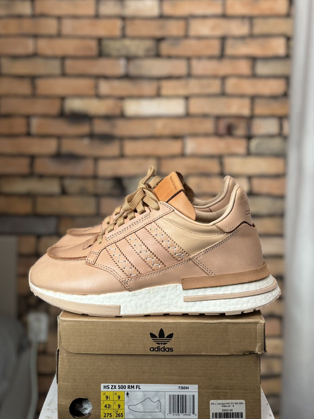 Hender Scheme NEW ADIDAS ZX 500 RM FULL LEATHER BOOST TRAINERS Size US 9.5 / EU 42-43 - 3 Thumbnail