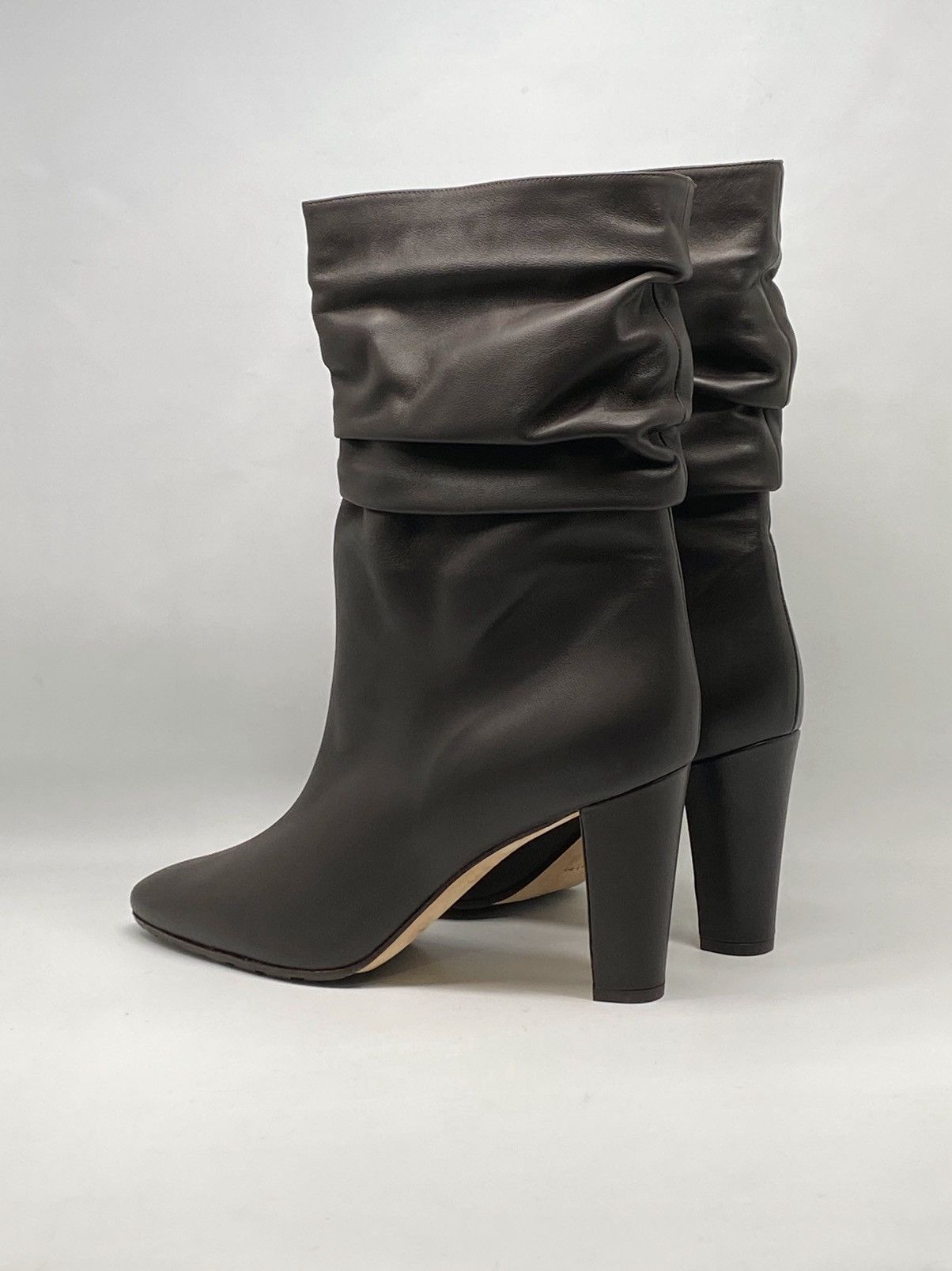 Manolo Blahnik Manolo Blahnik Calasso 90MM Ruched Leather Boots size 38.5 Size US 8.5 / IT 38.5 - 12 Thumbnail