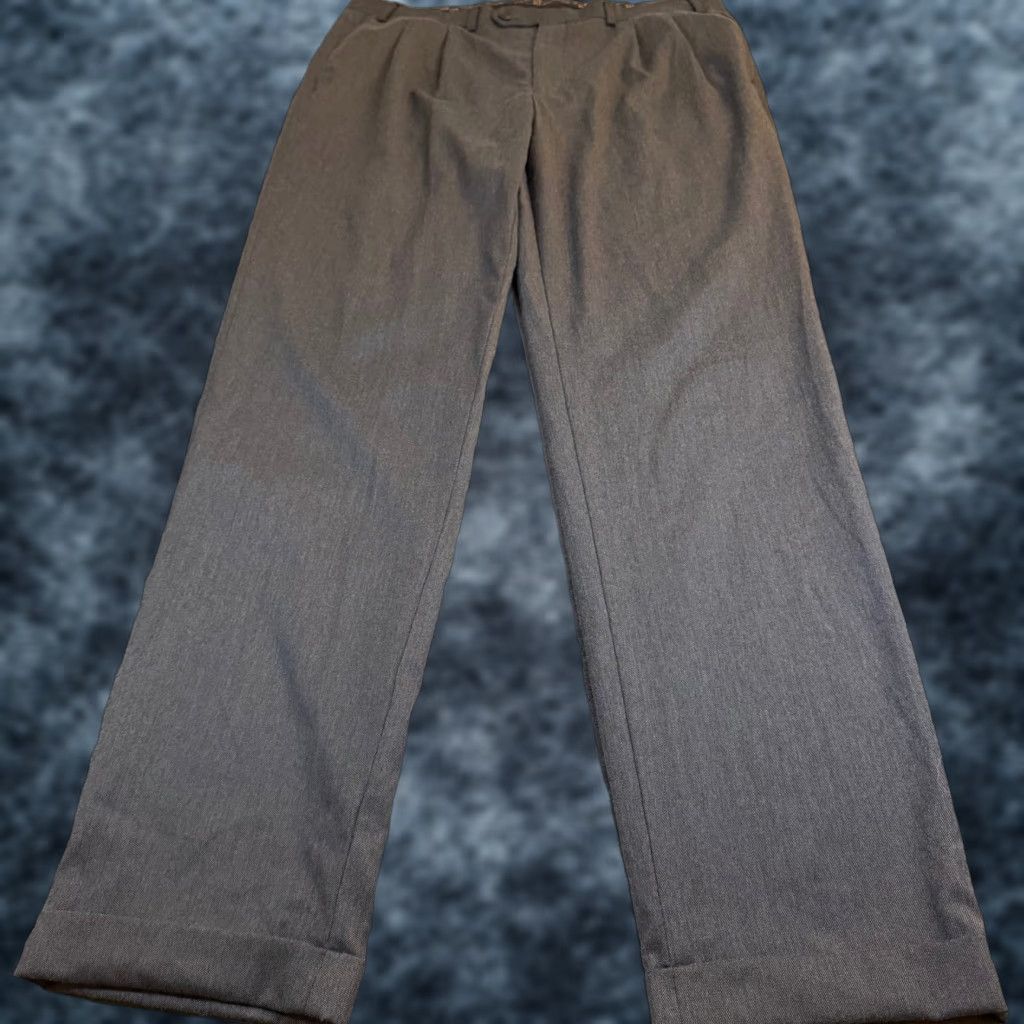 Ralph Lauren Lauren Ralph Lauren Gray Pleated Dress Pants Trousers Mens 36W 34L Size US 36 / EU 52 - 1 Thumbnail