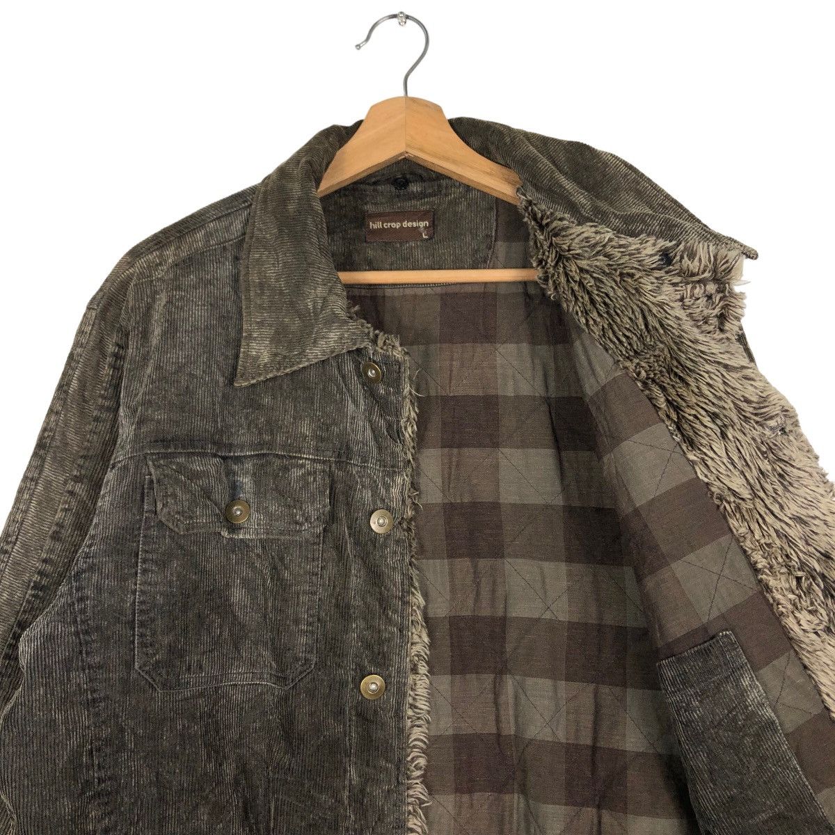 Hysteric Glamour Corduroy Trucker Jacket Hill Crop Shearling Mink Fur Lining Size US L / EU 52-54 / 3 - 12 Thumbnail