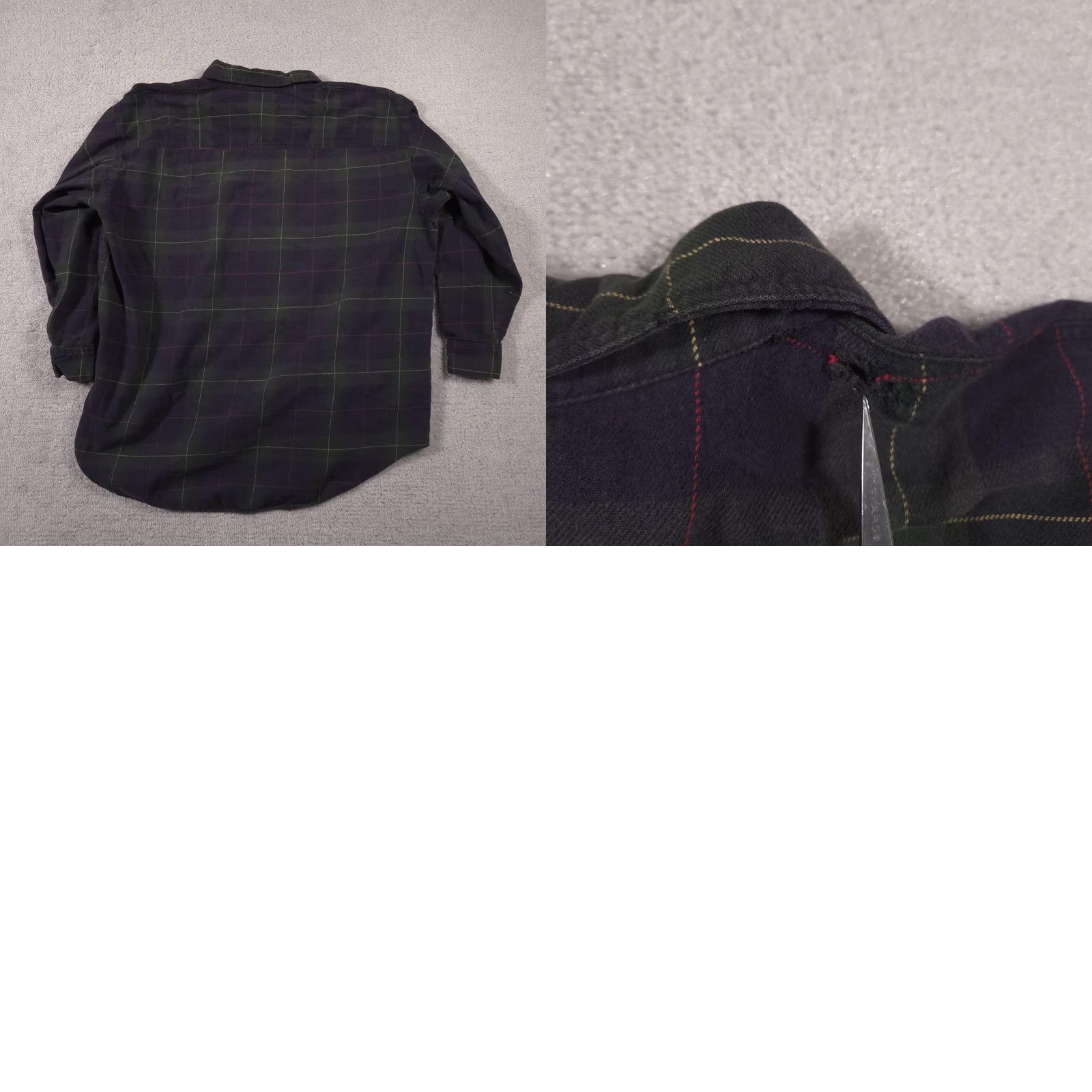 Vintage HANA Shirt Womens One Size Green Plaid Flannel Long Sleeve Pearl Snap Front Size ONE SIZE - 9 Thumbnail