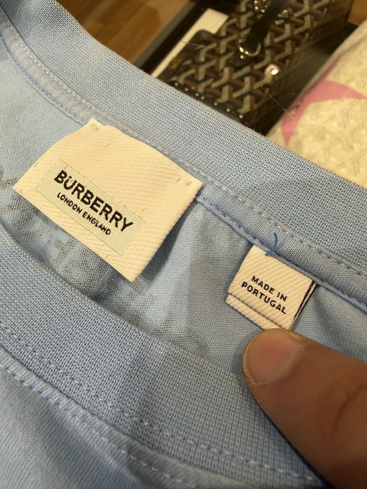 Burberry Burberry B Logo Tee - Cornflower Blue Size US XL / EU 56 / 4 - 4 Thumbnail