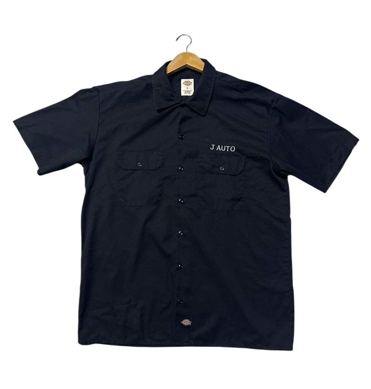 Dickies Dickies Short Sleeve Work Shirt in black with "J AUTO" logo Size US L / EU 52-54 / 3 - 1 Thumbnail