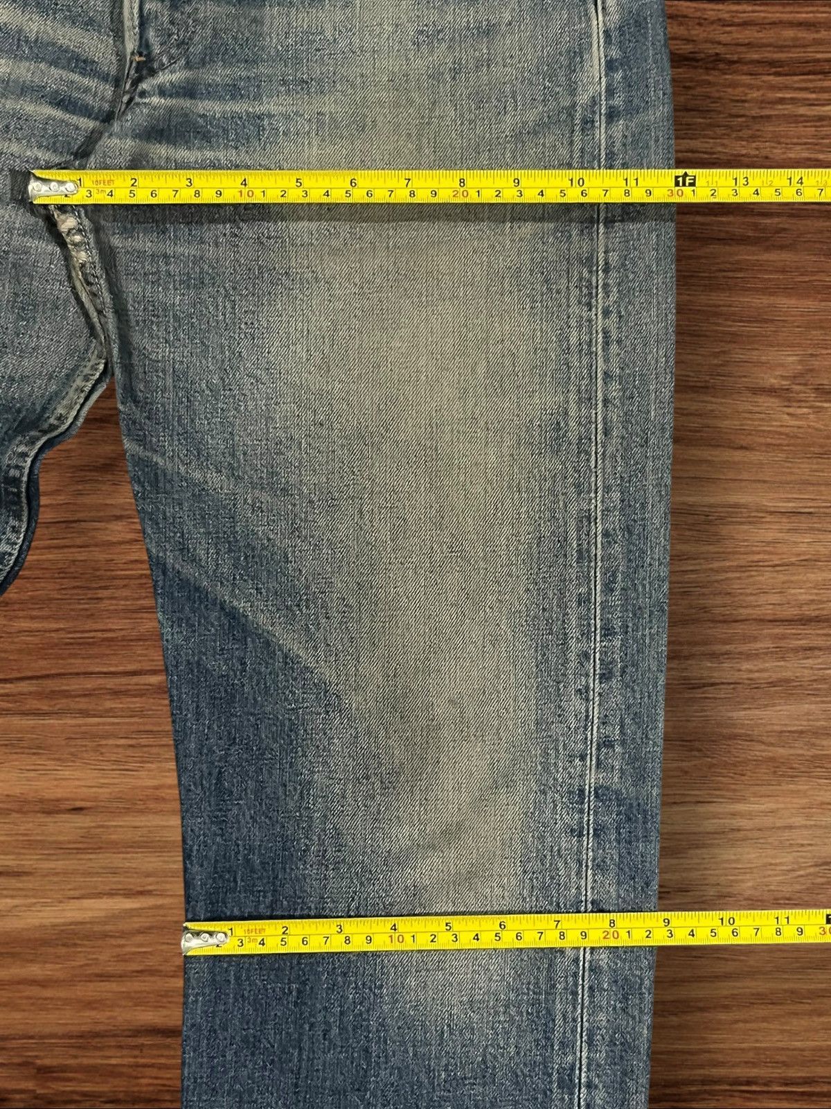 Levi's Vintage 90s Levi’s 501 Button Fly Dark Blue Faded Jeans Size US 31 - 20 Thumbnail