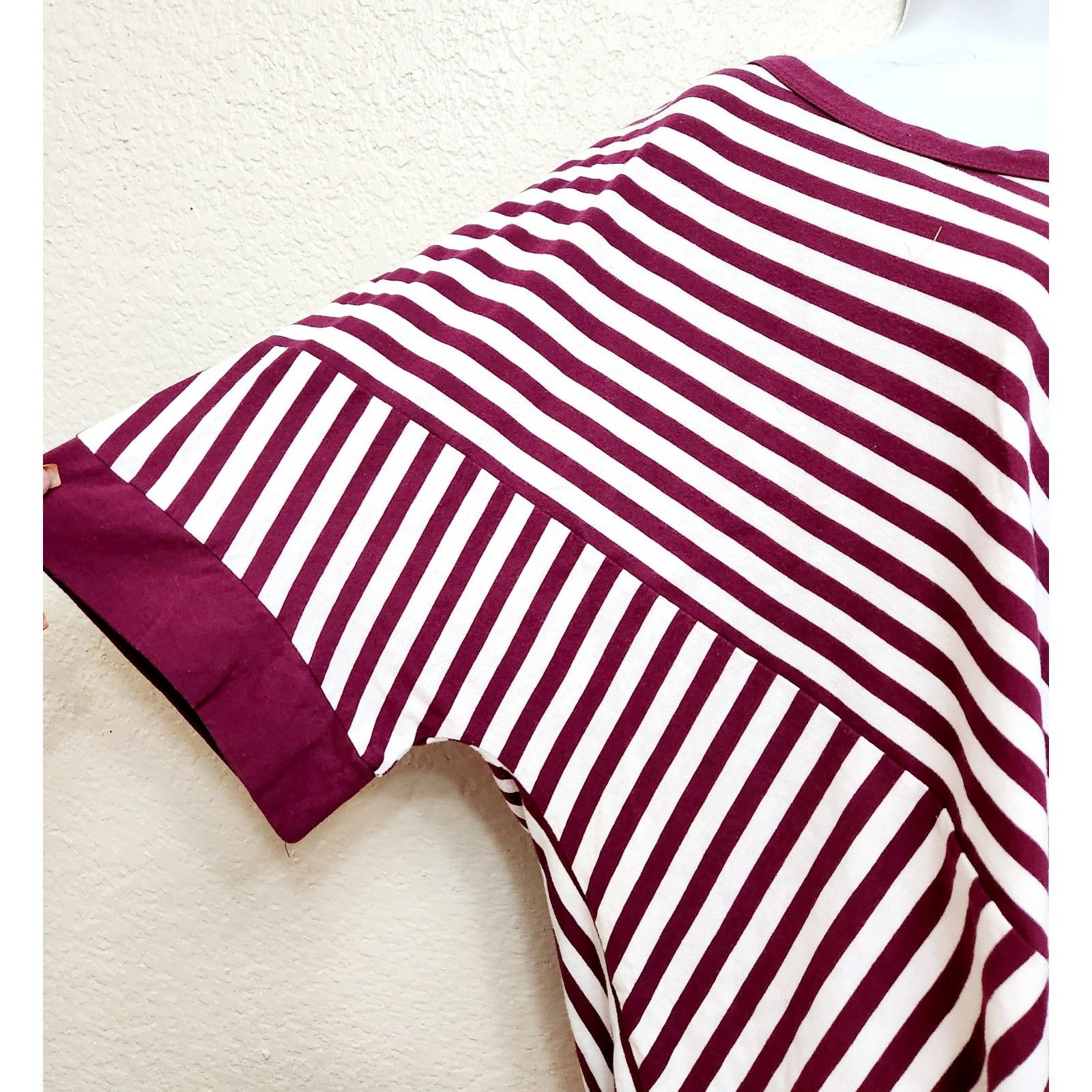 Other Woman Within Burgundy White Striped Top 26 28 2X Plus Size XXL / US 16-18 / IT 52-54 - 2 Thumbnail