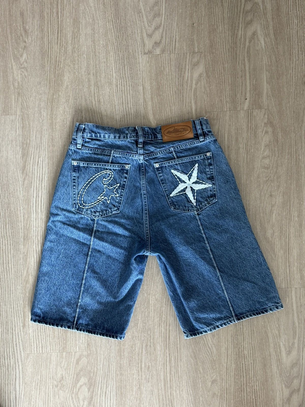 Corteiz C-Star Denim Shorts Faded Blue Men's - SS24 - US