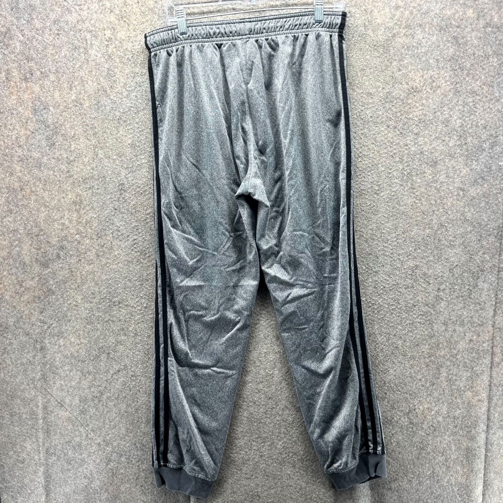 Adidas VINTAGE Adidas Pants Mens L Gray Black Athletic Training Elastic Waist Y2K Size US 33 - 2 Thumbnail