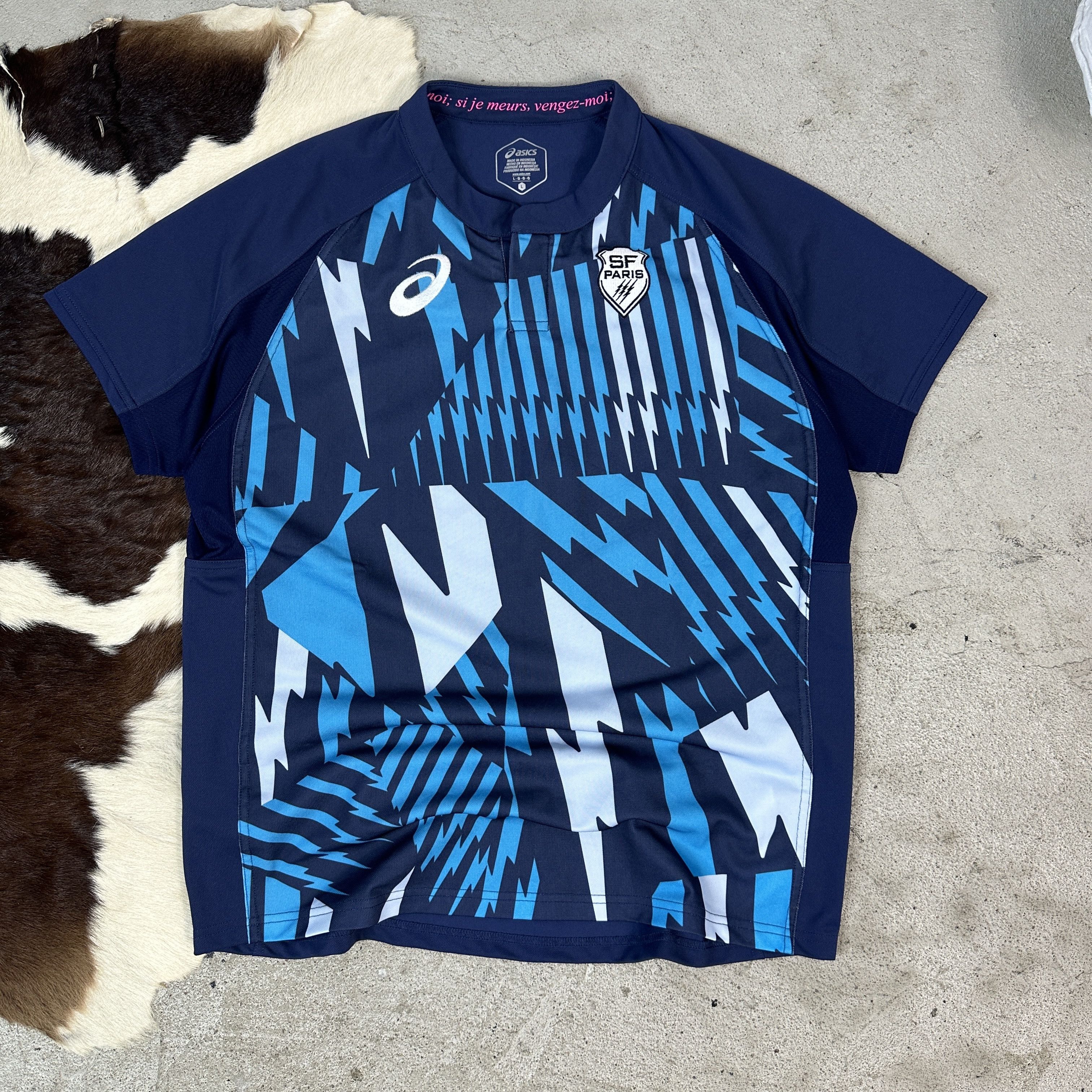 Vintage Jersey Rugby Stade Francaise Paris Size US L / EU 52-54 / 3 - 1 Thumbnail