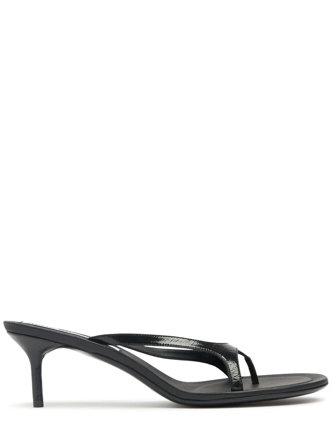 Acne Studios ACNE STUDIOS Black Leather Thong Sandals New & Auth Size US 10 / IT 40 - 1 Thumbnail