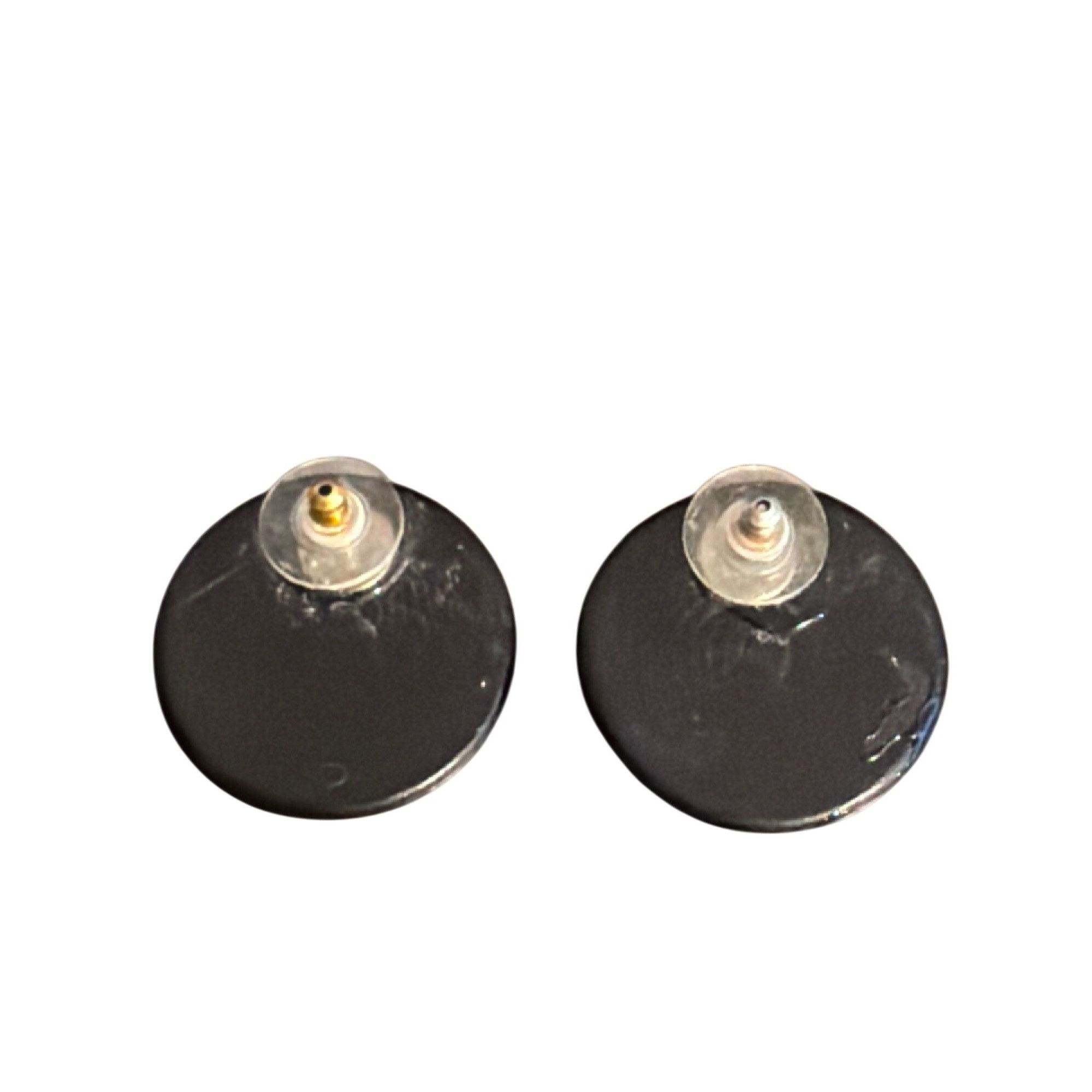 Other Vtg Cloisonne Floral Butterfly Stud Earrings Black Enamel Go Size ONE SIZE - 3 Thumbnail