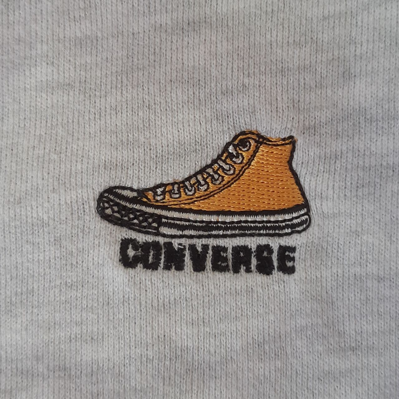 Converse × Vintage 1990s Converse Shoes Logo Sweatshirt Size US L / EU 52-54 / 3 - 4 Thumbnail