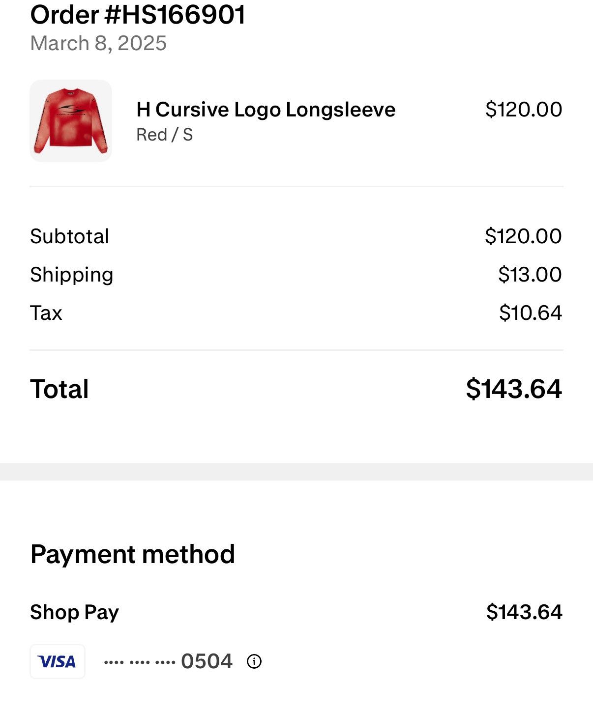 HELLSTAR Hellstar H Cursive Long Sleeve T Shirt Size Small Size US S / EU 44-46 / 1 - 9 Thumbnail