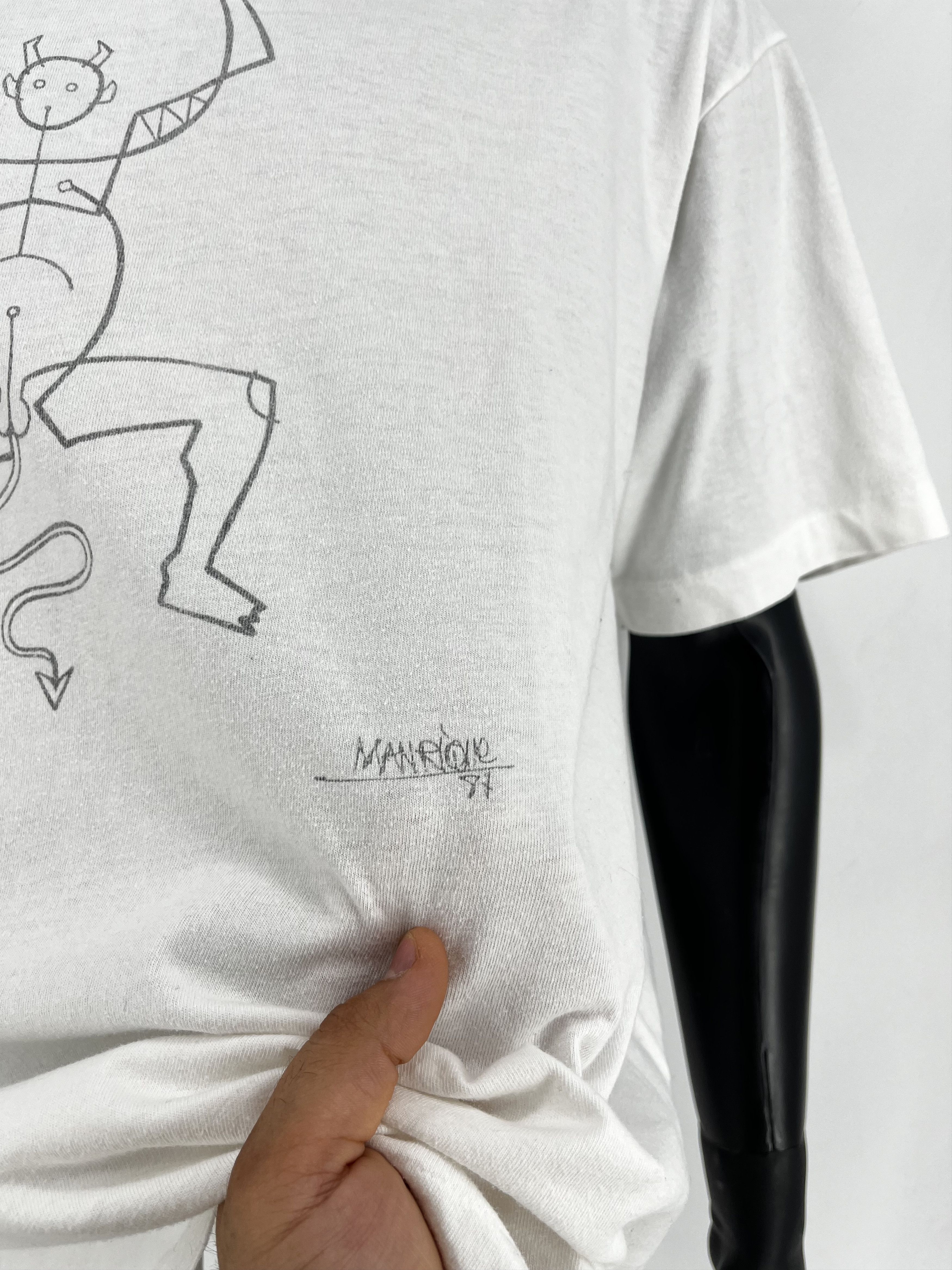 Band Tees Cesar Manrique 87 El Diablo Art T-Shirt Size XL FOTM VTG 90s Size US XL / EU 56 / 4 - 8 Thumbnail