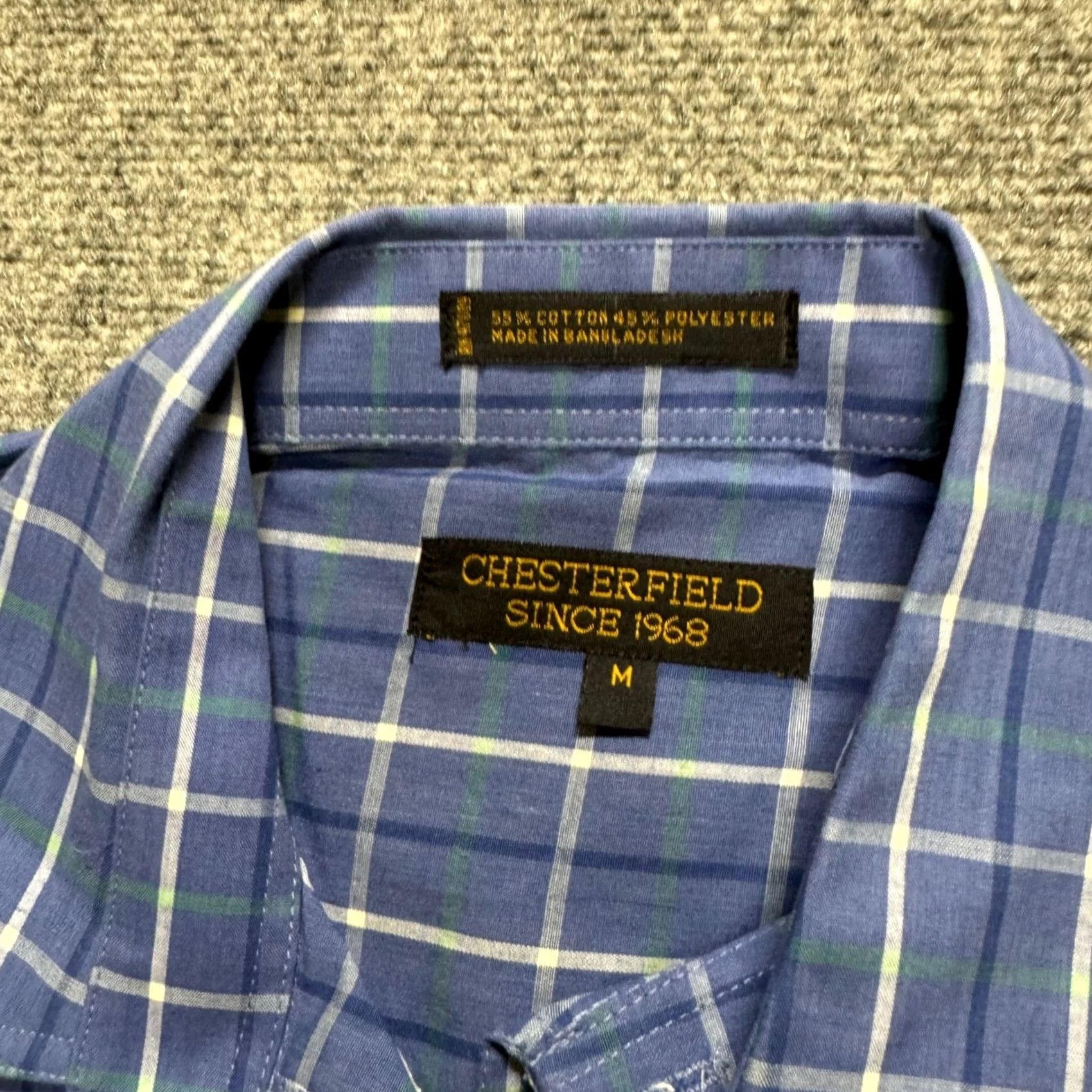 Vintage VINTAGE Chester Fields Plaid Button Up Shirt Mens M Short-sleeve Blue White 90s Mens Shirt Size US M / EU 48-50 / 2 - 4 Thumbnail