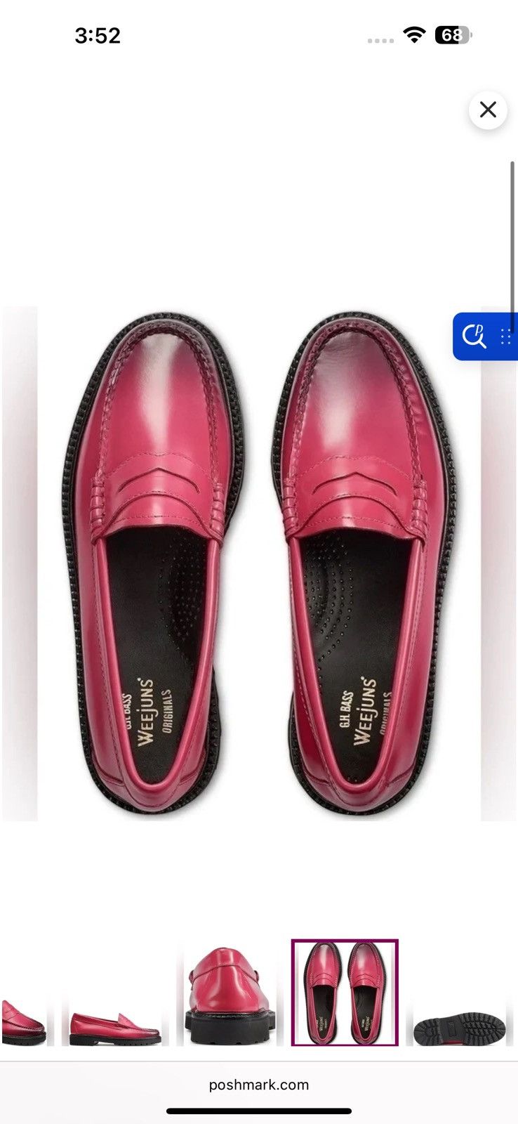 G.H. Bass & Co. G.H. Bass Whitney Candy Lug Weejun Penny Loafers Pink Ombre Size US 5.5 / IT 35.5 - 9 Thumbnail