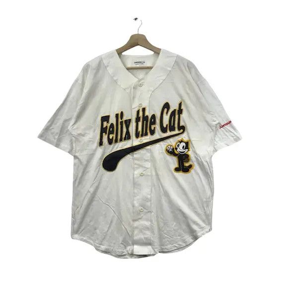 MLB × Vintage Vtg 1996 FELIX The Cat x MITSUBISHI Baseball Jersey Shirt Size US L / EU 52-54 / 3 - 1 Thumbnail