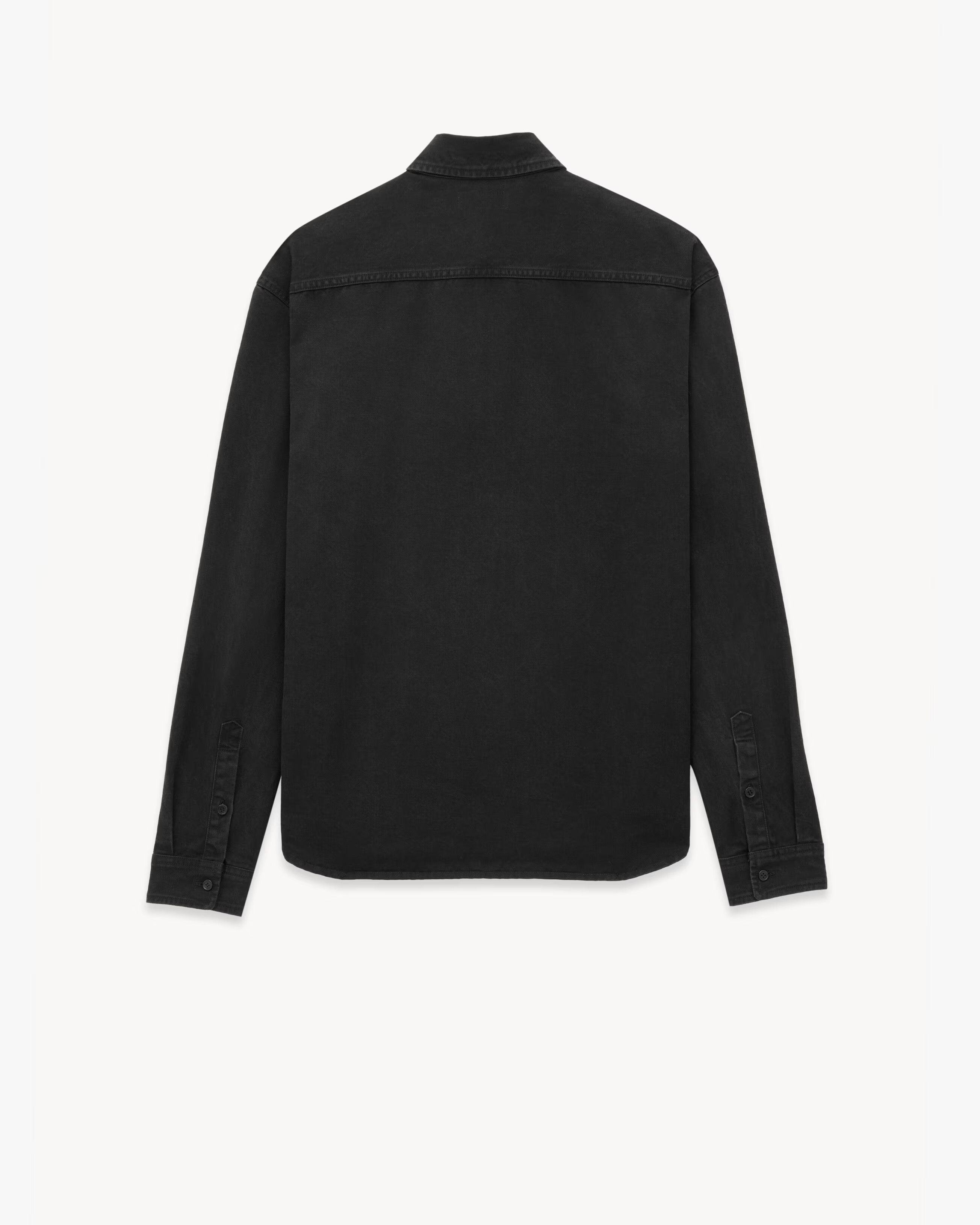Saint Laurent Paris o1bcso1str0924 Scan-Collar Shift Matte In Black Size US XXS / EU 40 - 2 Thumbnail