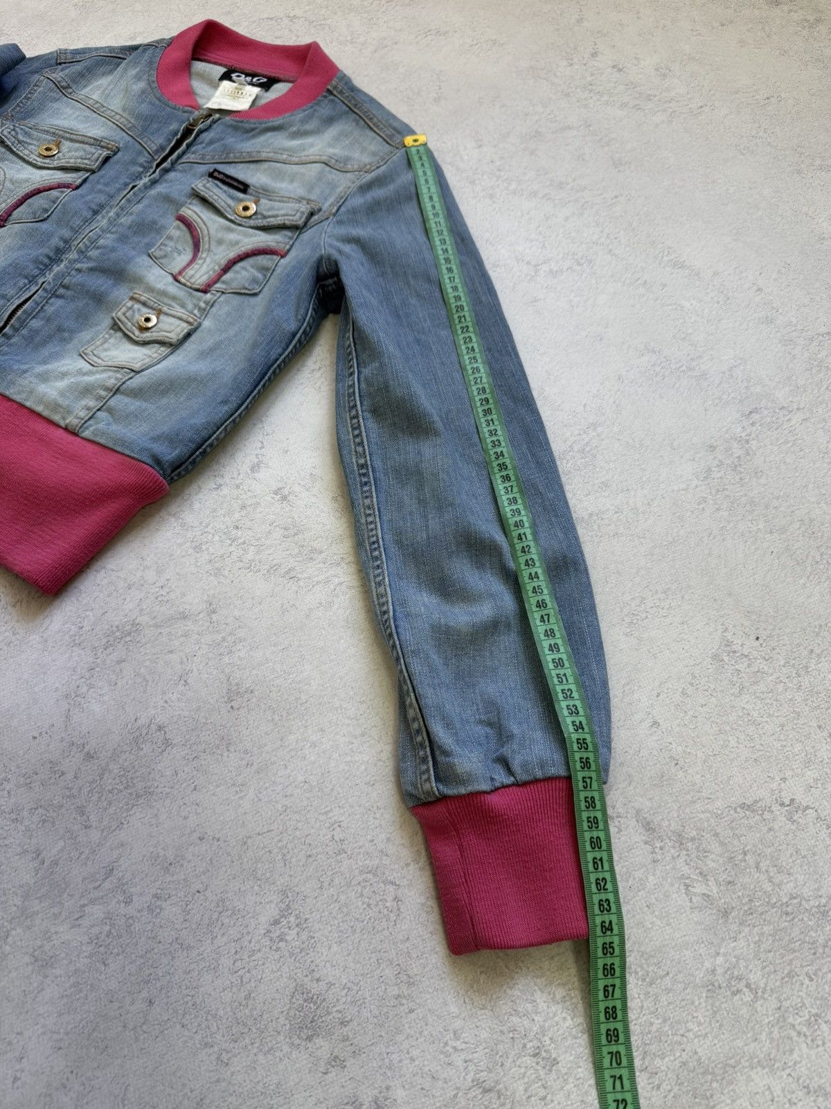 Dolce & Gabbana Vintage Dolce Gabbana Blue/Pink Denim Jacket Size 28/42 Size M / US 6-8 / IT 42-44 - 24 Thumbnail