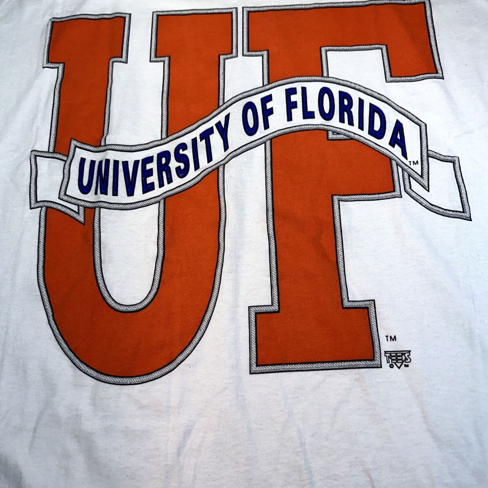 Hanes VINTAGE Hanes 50-50 T-Shirt Univ Of Florida White XL Mens Single Stitch Size US XL / EU 56 / 4 - 2 Thumbnail