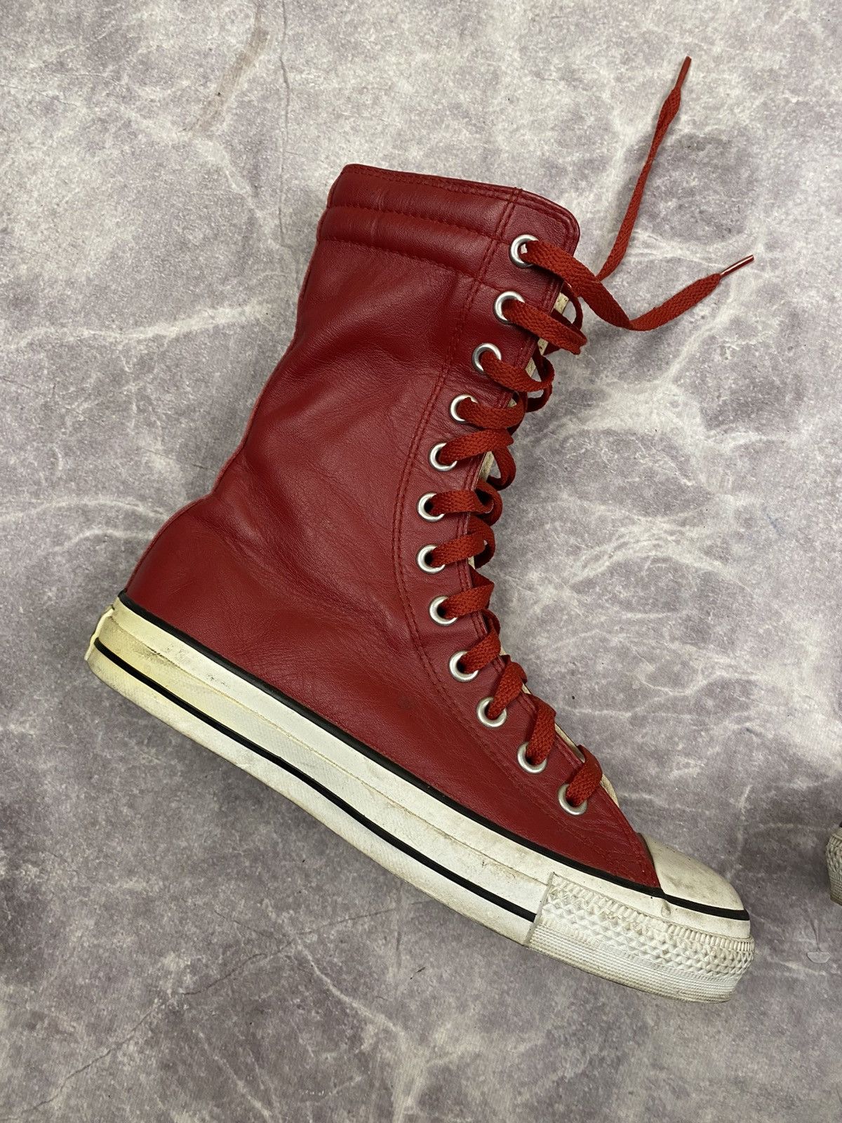 Converse Converse Y2K Vintage High Boxing Biker Moto Sneakers Lace-Up Size US 8.5 / IT 38.5 - 2 Thumbnail