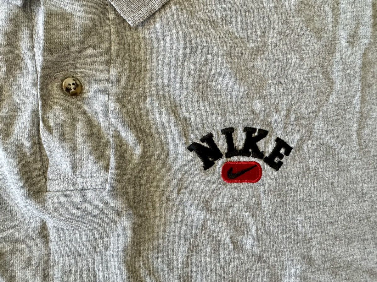 Hanes × Nike × Vintage Nike Vintage Grey Polo Hanes Tag Size US XL / EU 56 / 4 - 3 Thumbnail