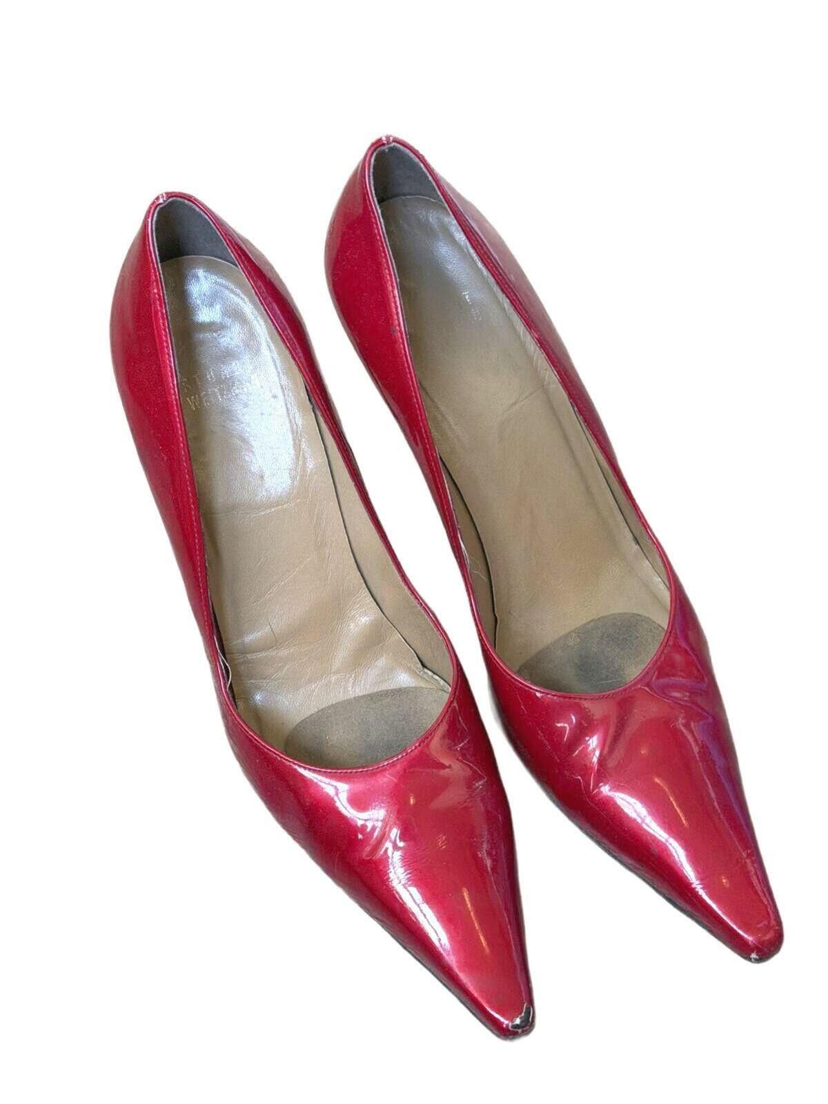 Stuart Weitzman Vintage Stuart Weitzman Red Patent Heels 9.5 Size US 9.5 / IT 39.5 - 2 Thumbnail