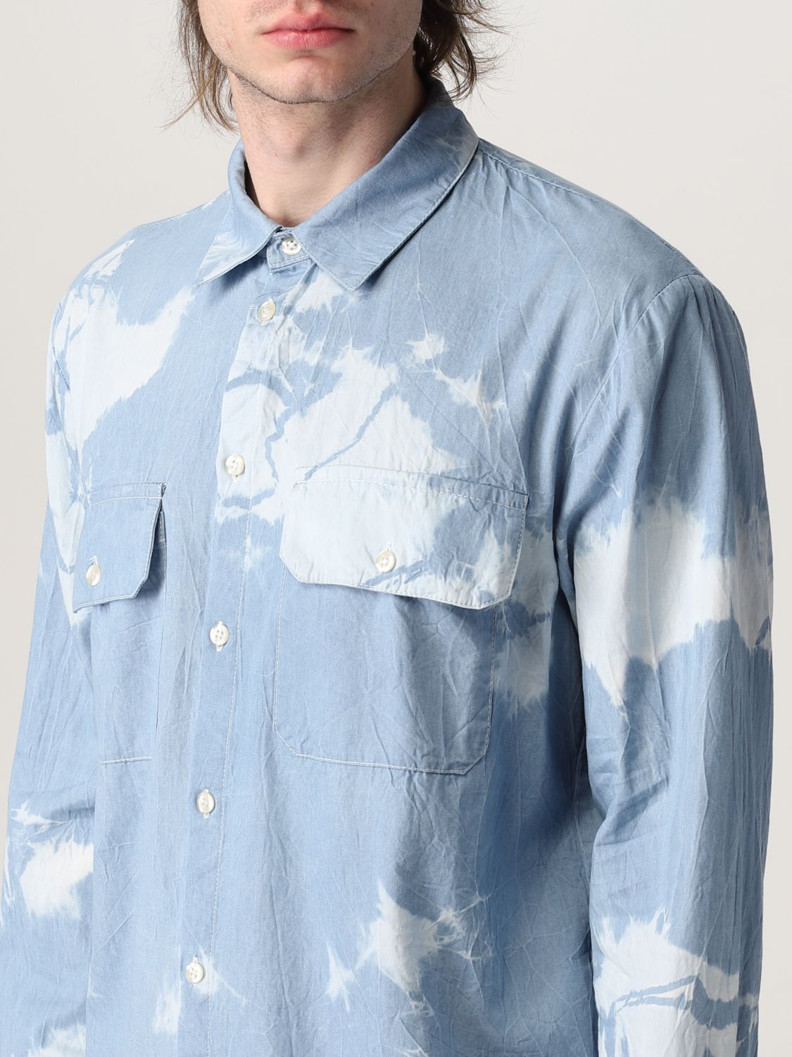 Laneus Laneus skyblue sprayed effect shrit Size US S / EU 44-46 / 1 - 9 Thumbnail
