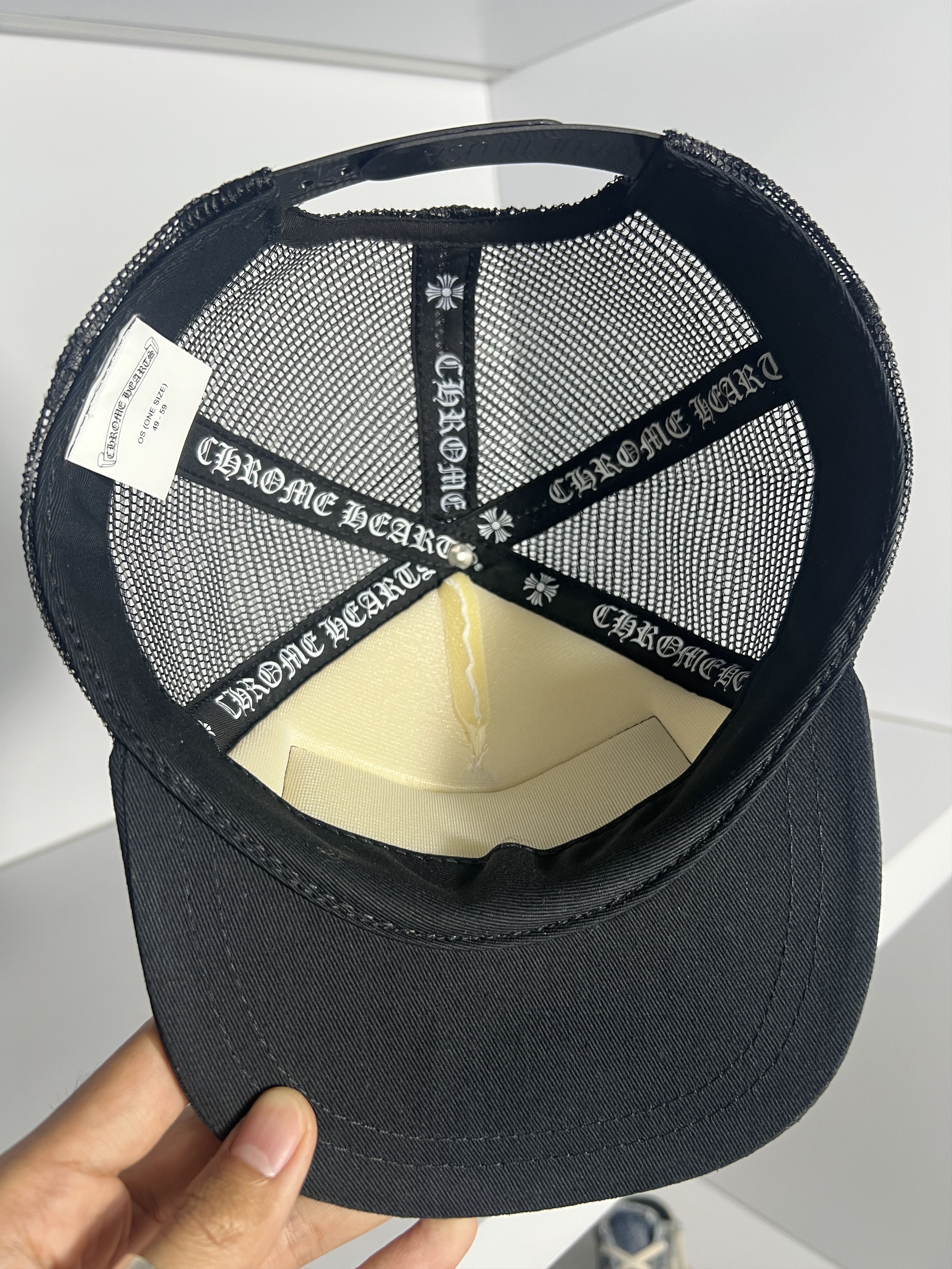 Chrome Hearts Chrome Hearts CH Hollywood USA Trucker Hat Black Size ONE SIZE - 6 Thumbnail