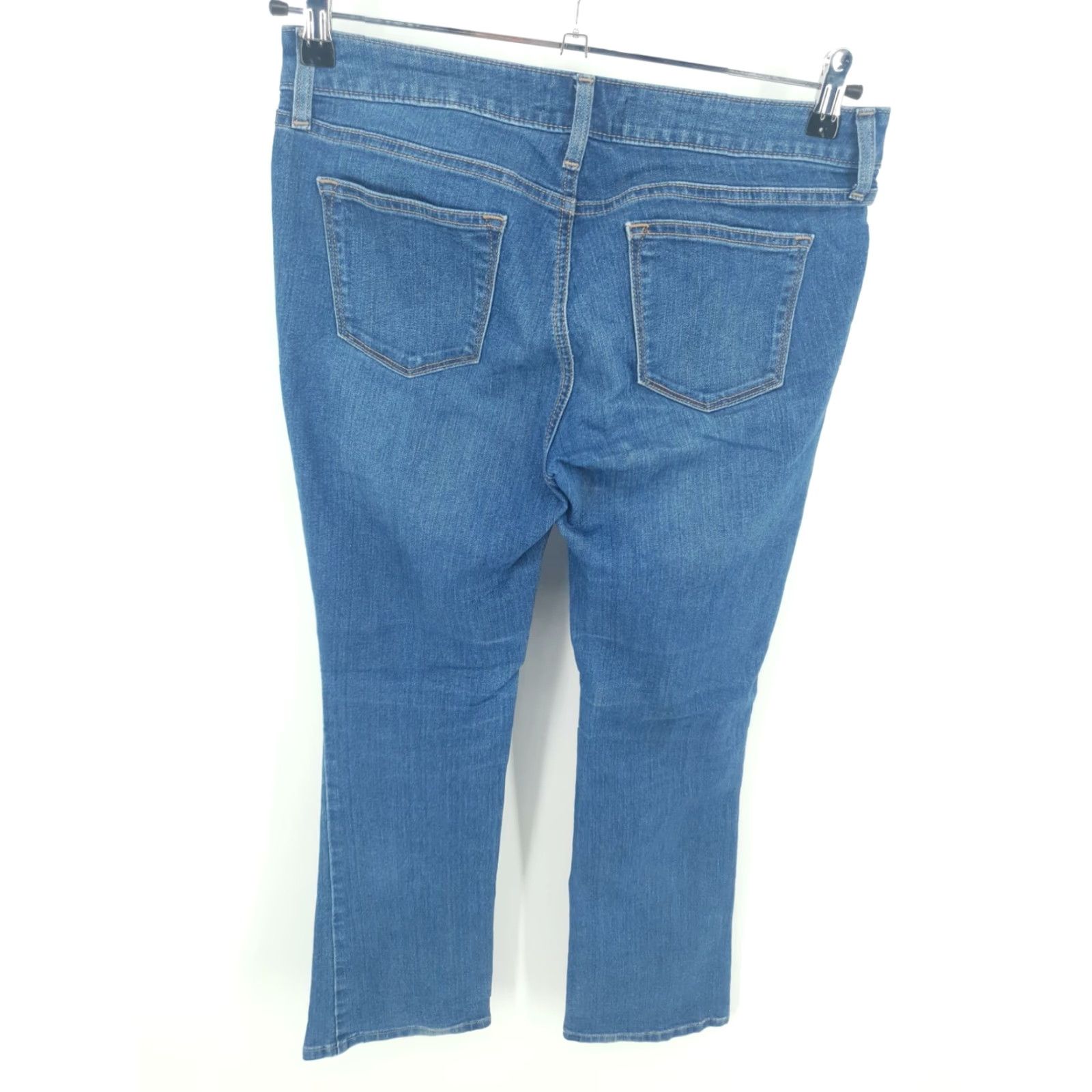 Vintage Sonoma Jeans Womens 8 Blue Slim Boot Cut Mid Rise Medium Wash Whiskers Jeans Size 30" / US 8 / IT 44 - 2 Thumbnail