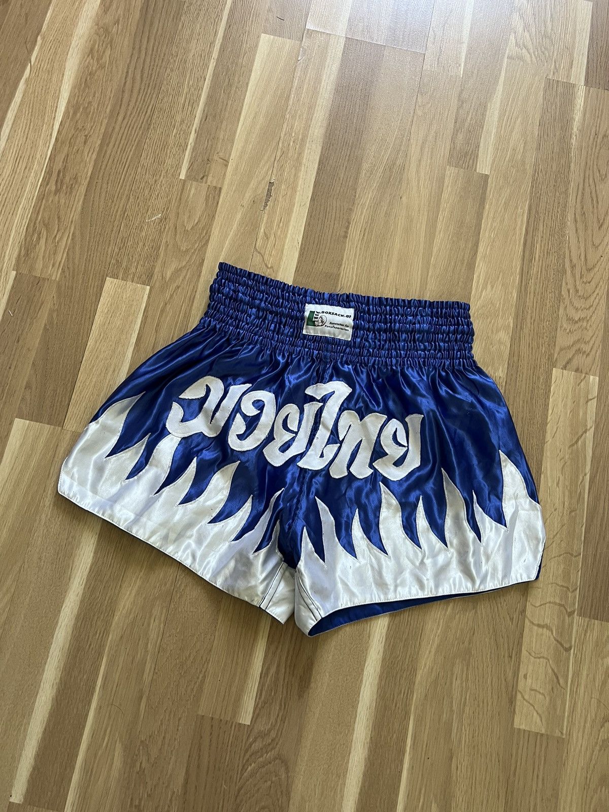 Other × Vintage Vintage Muay Thai boxing shorts blue m size Size US 32 / EU 48 - 2 Thumbnail