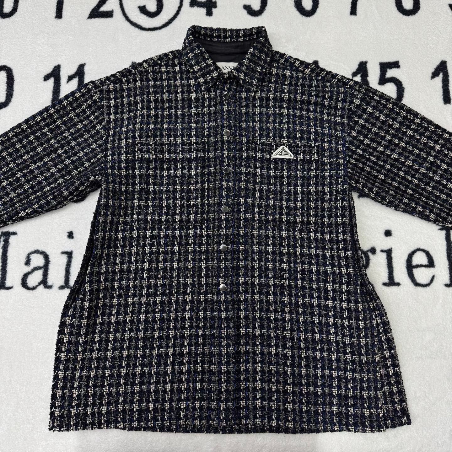 Lanvin Lanvin Black White Check Tweed Coat Size M / US 6-8 / IT 42-44 - 1 Thumbnail