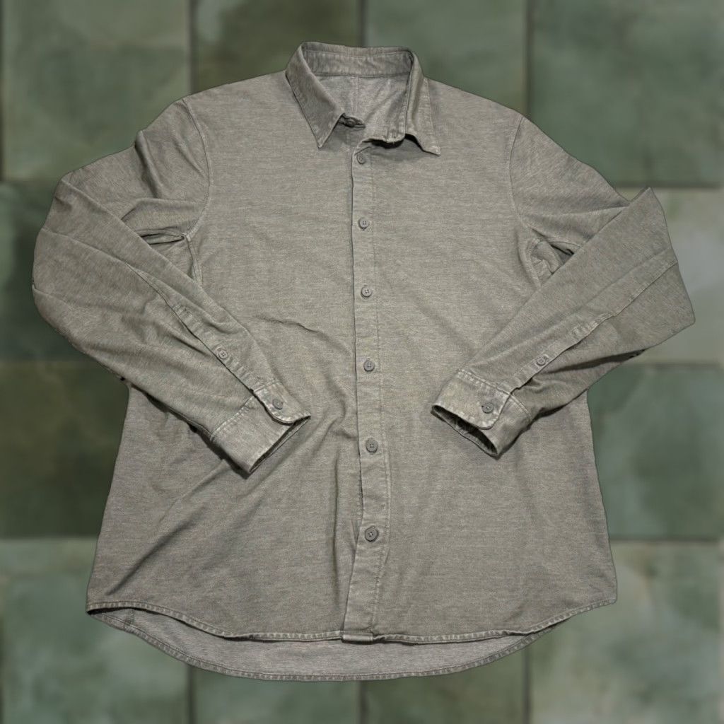Lululemon Shirt Mens M Green Button-Up Long Sleeve Casual Preppy Shirt