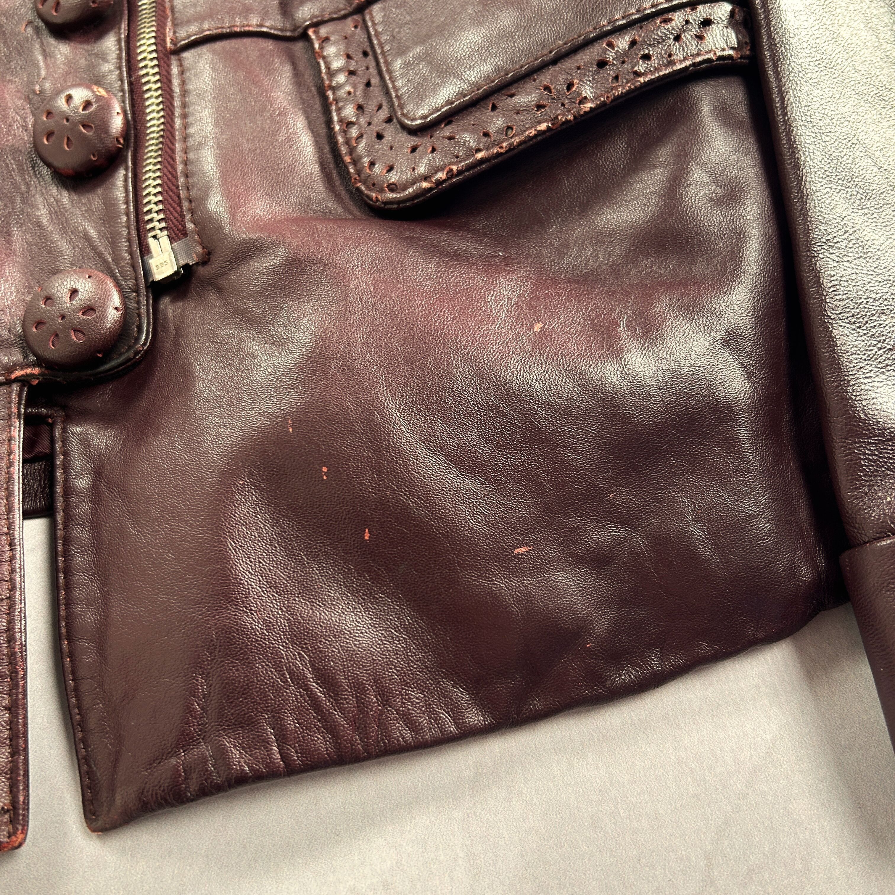 Vintage Y2K Fitted Leather Jacket Brown Tailored Minimal Blazer Size US S / EU 44-46 / 1 - 11 Thumbnail