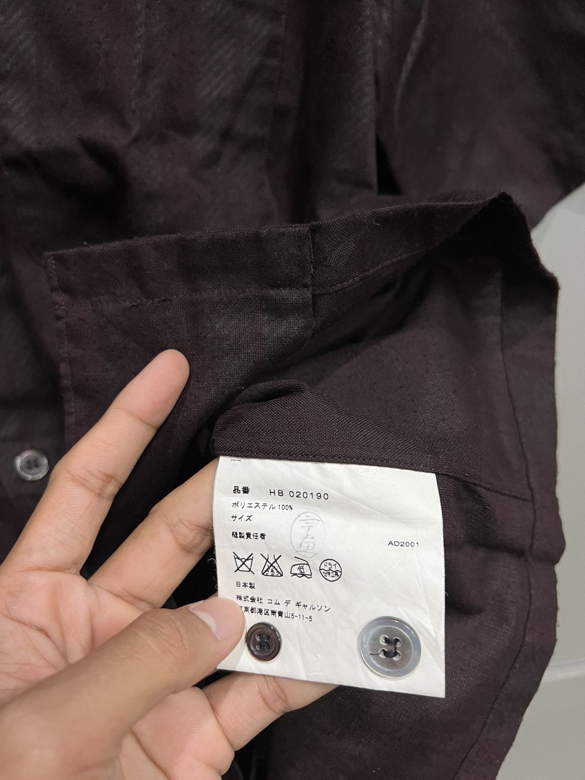 Comme des Garcons Homme Ss2001 Comme des Garcons Homme Striped Open Collar Shirt Size US L / EU 52-54 / 3 - 5 Thumbnail