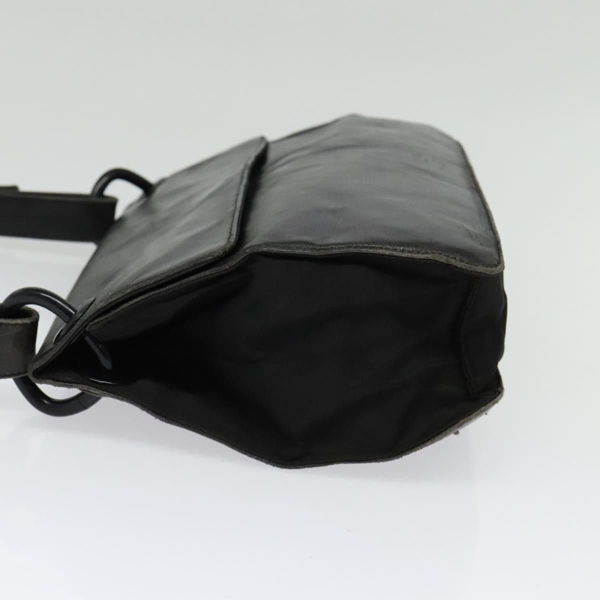 Prada PRADA Shoulder Bag Leather Black Silver Size ONE SIZE - 4 Thumbnail