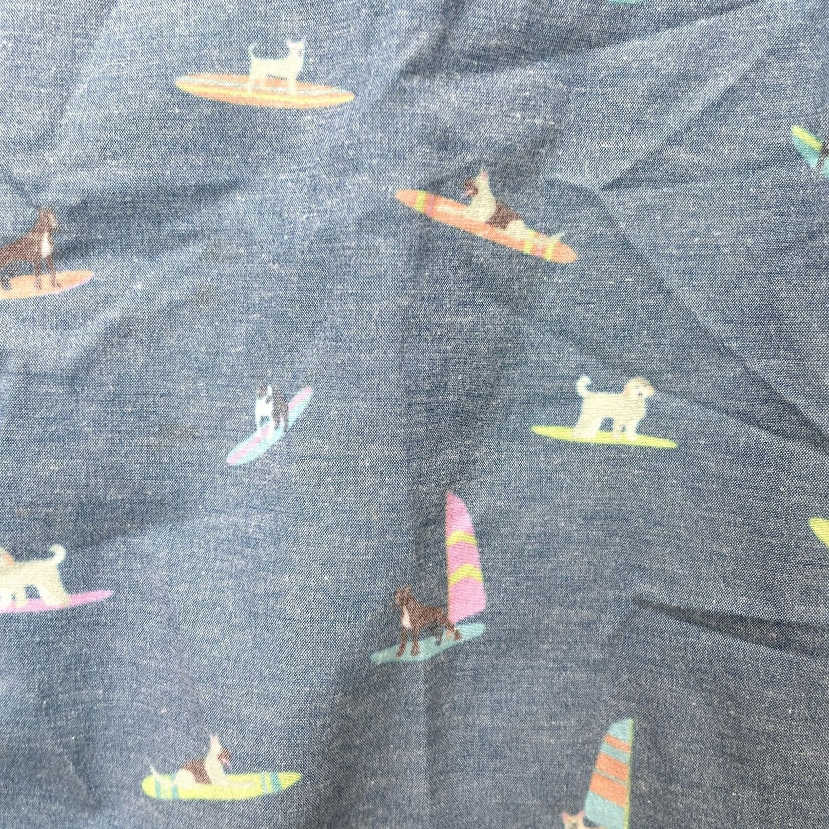 Chubbies Chubbies Shirt Mens L Gray Dogs On Surfboard And Sailboats Hawaiian Beach Casual Travel Button-Up Short Sleeve Collared 40 in Chest Regular Size US L / EU 52-54 / 3 - 5 Thumbnail
