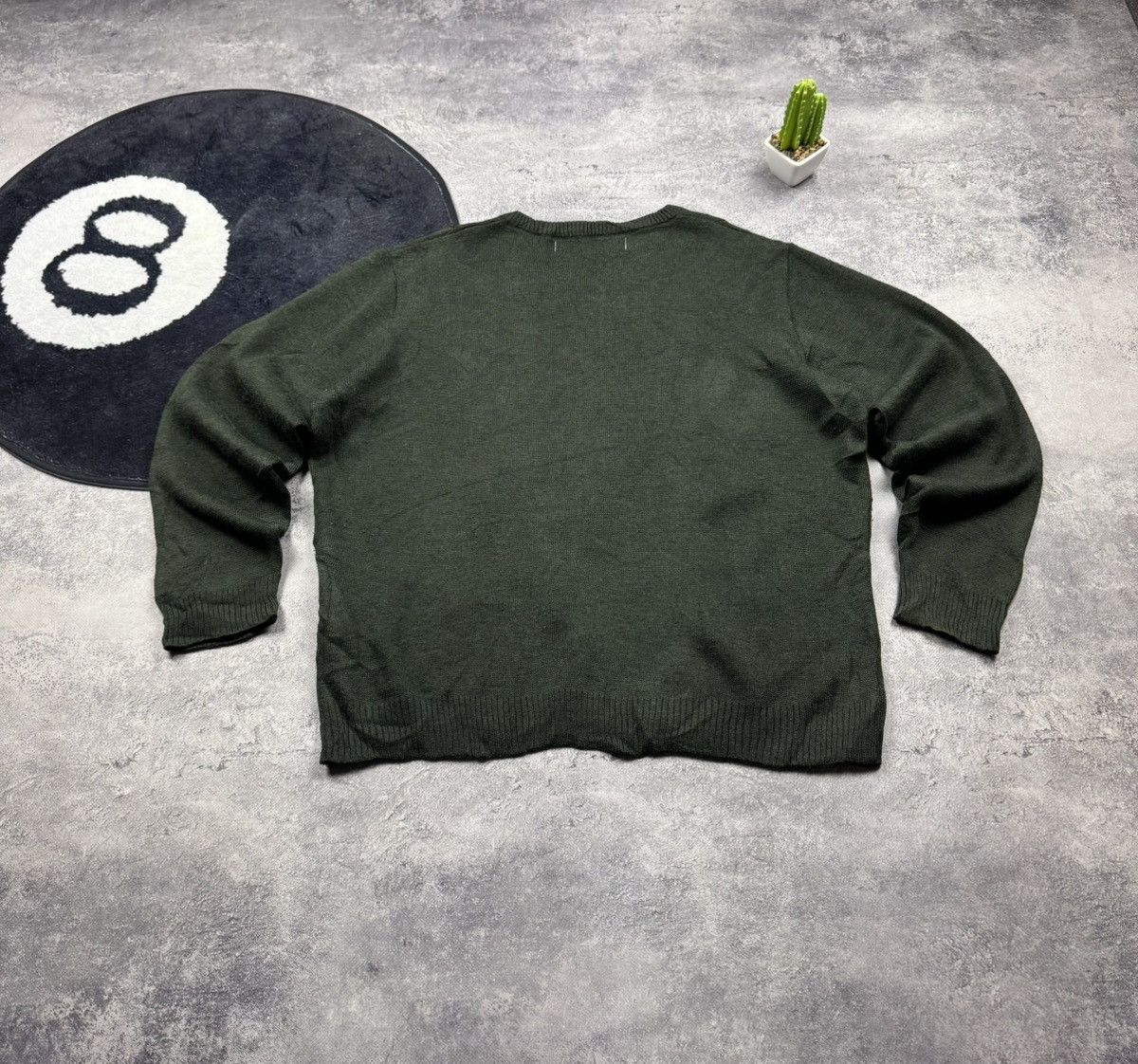 Comme des Garcons SHIRT Comme des Garcons SHIRT Green V-Neck Patchwork Details Size US L / EU 52-54 / 3 - 12 Thumbnail