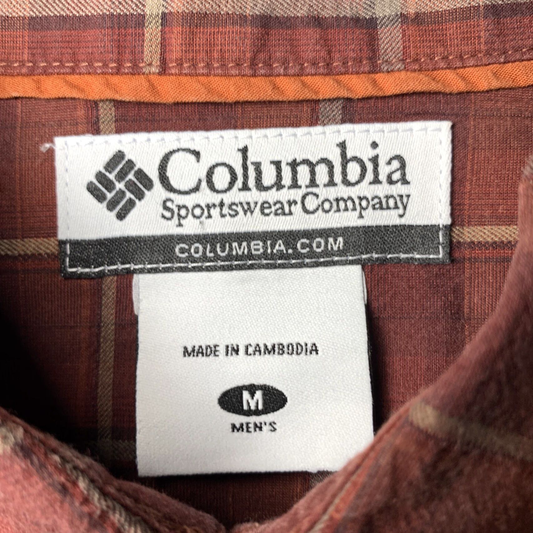Logo 7 Columbia Mens Long Sleeve Shirt Red Black Maroon Plaid Logo Button-Up Casual Cotton Size M Size US M / EU 48-50 / 2 - 7 Thumbnail