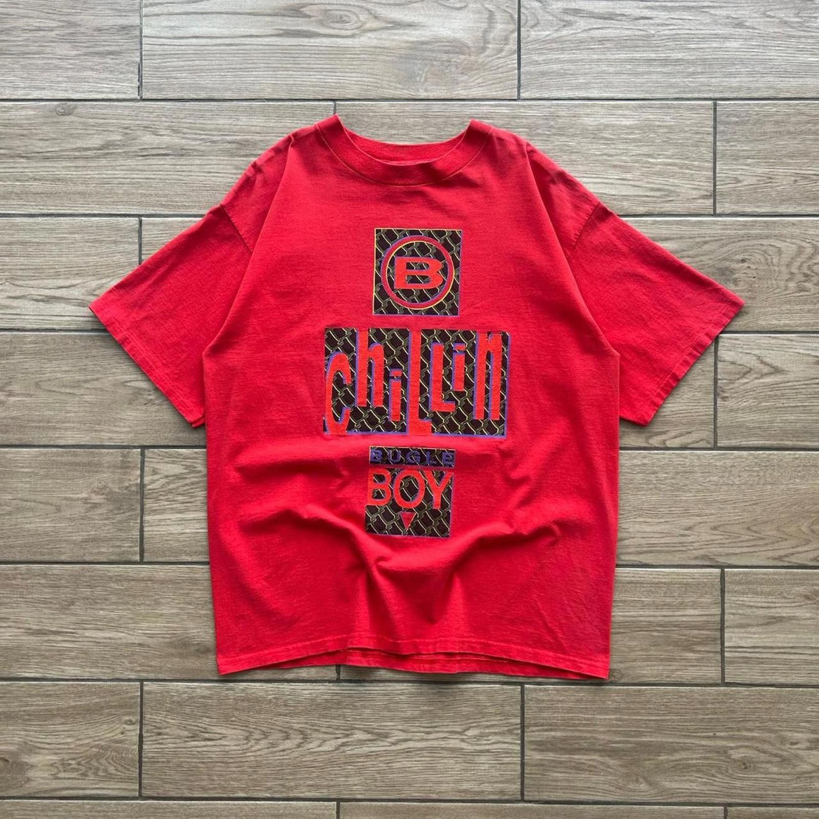 Bugle Boy Vintage 90’s Red Bugle Boy Skater T-Shirt Size US L / EU 52-54 / 3 - 1 Thumbnail