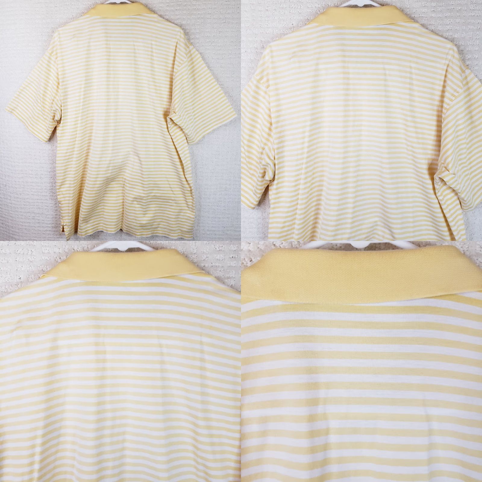 Vintage Fairway & Greene Yellow Striped Short Sleeve Polo Golf Shirt Men's L Newcastle Logo Size US L / EU 52-54 / 3 - 8 Thumbnail