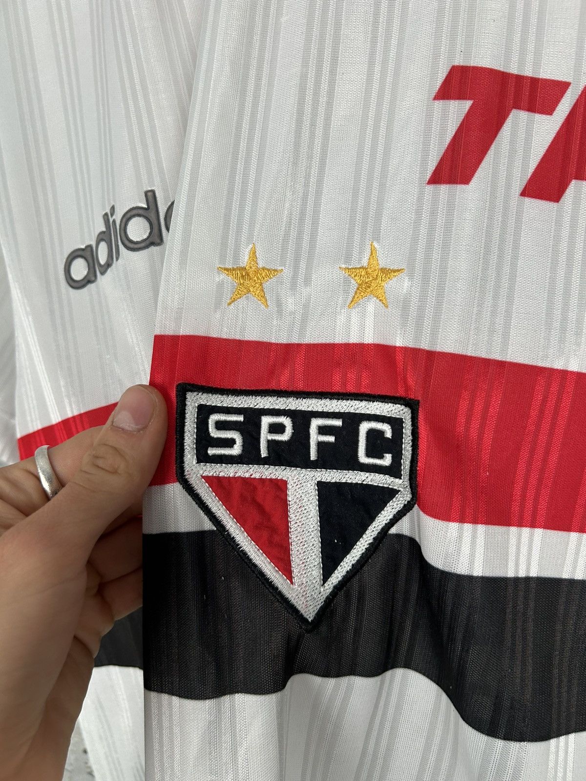 Adidas Vintage Adidas Sao Paolo 90s Soccer Jersey Football #7 Rare Size US M / EU 48-50 / 2 - 5 Thumbnail