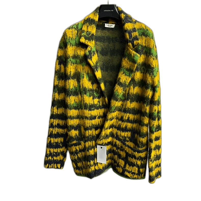 Saint Laurent Paris Saint Laurent Yellow Green Striped Jacket Size US M / EU 48-50 / 2 - 1 Thumbnail
