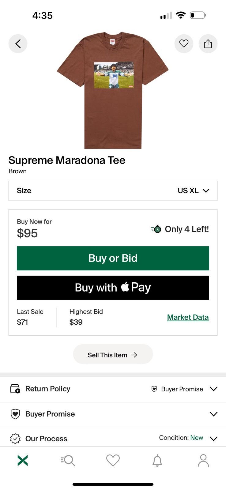 Supreme Maradona Tee Mサイズ 未着用 Supreme Maradona Tee Brown – Funky Insole