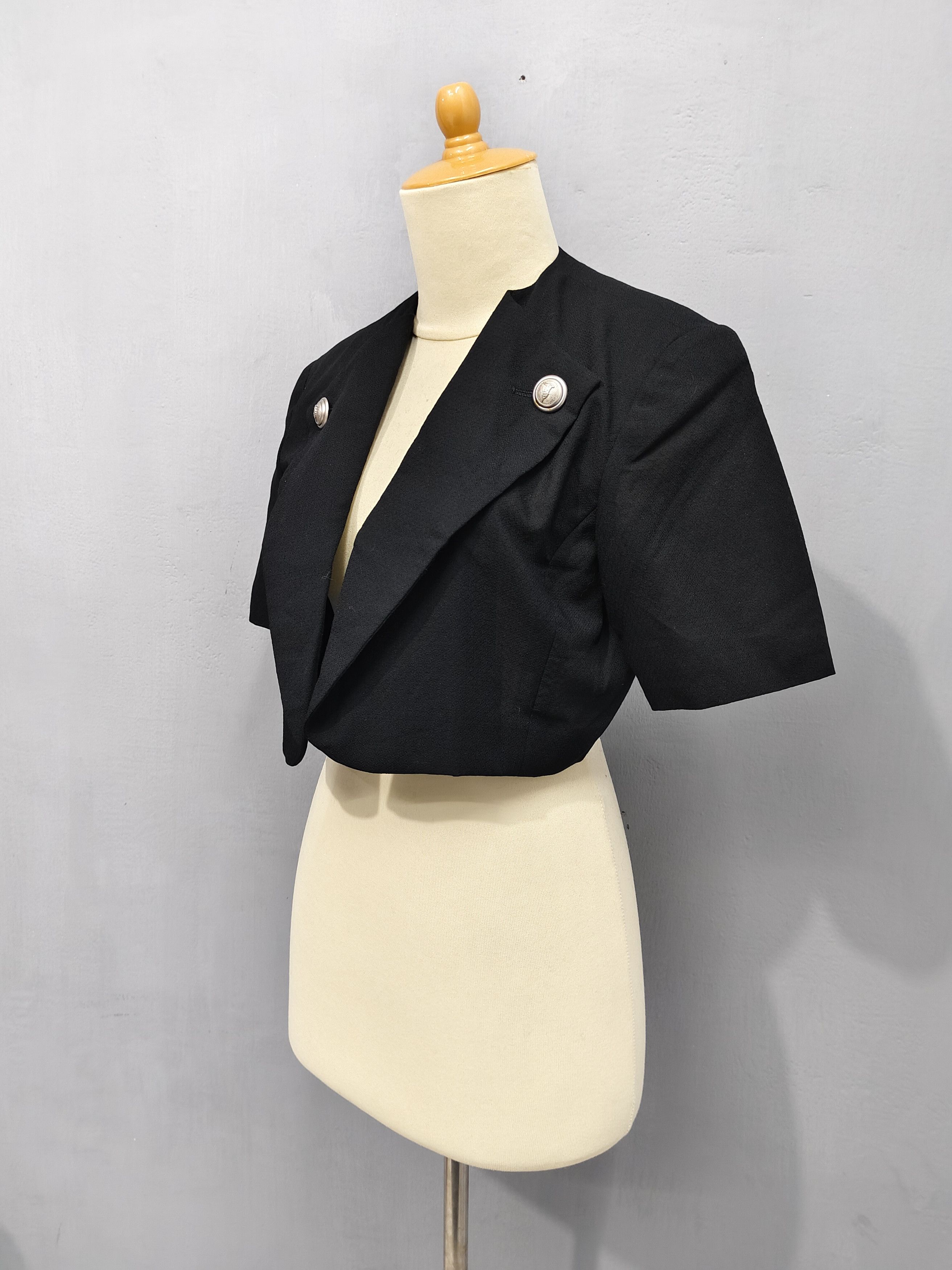 Trussardi 90s Trussardi- Minimalist Tailored Bolero Blazer Jacket Size M / US 6-8 / IT 42-44 - 5 Thumbnail
