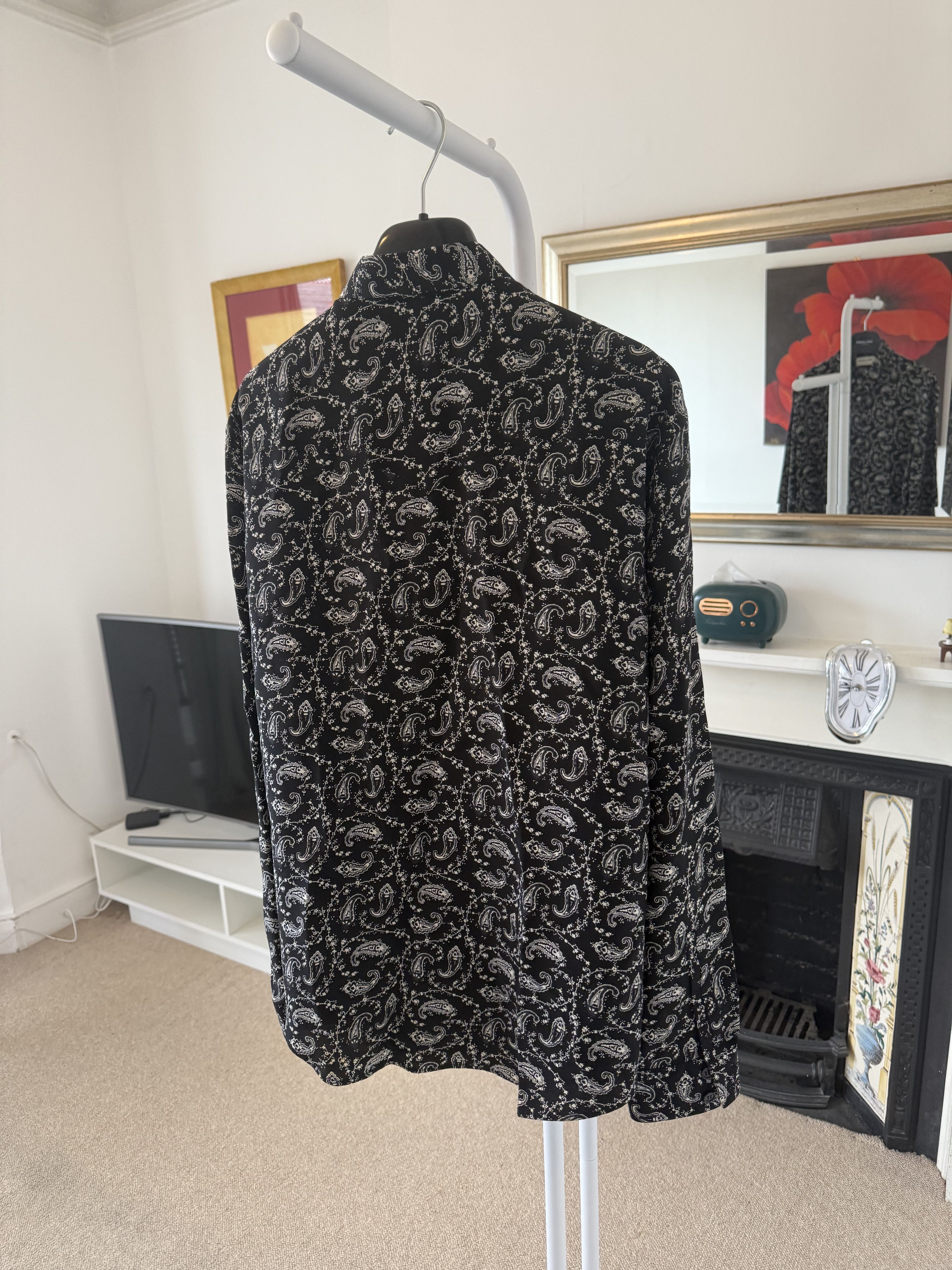 Saint Laurent Paris SS14 Saint Laurent Paisley Silk Shirt Size US XL / EU 56 / 4 - 4 Thumbnail