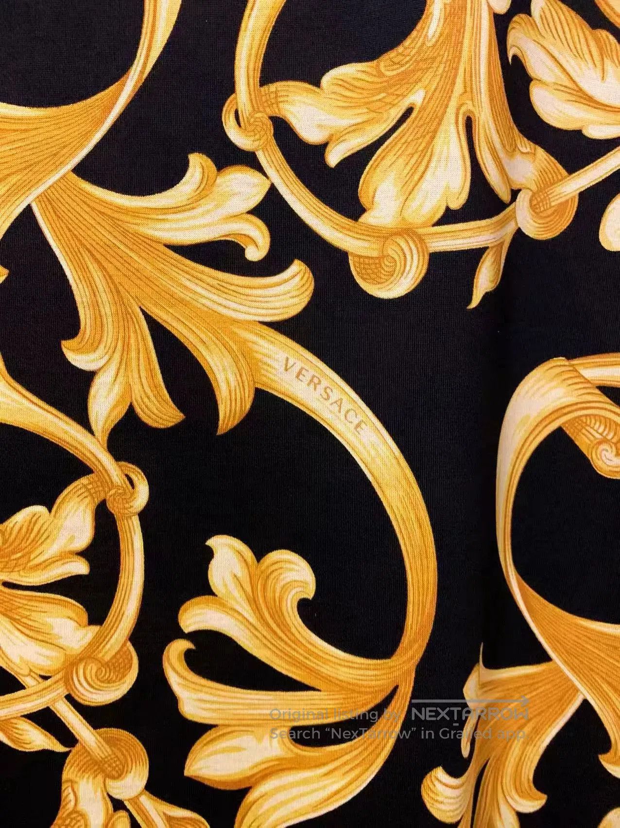 Versace Versace Men's Baroque Gold Vine T-Shirt. Size US M / EU 48-50 / 2 - 4 Thumbnail